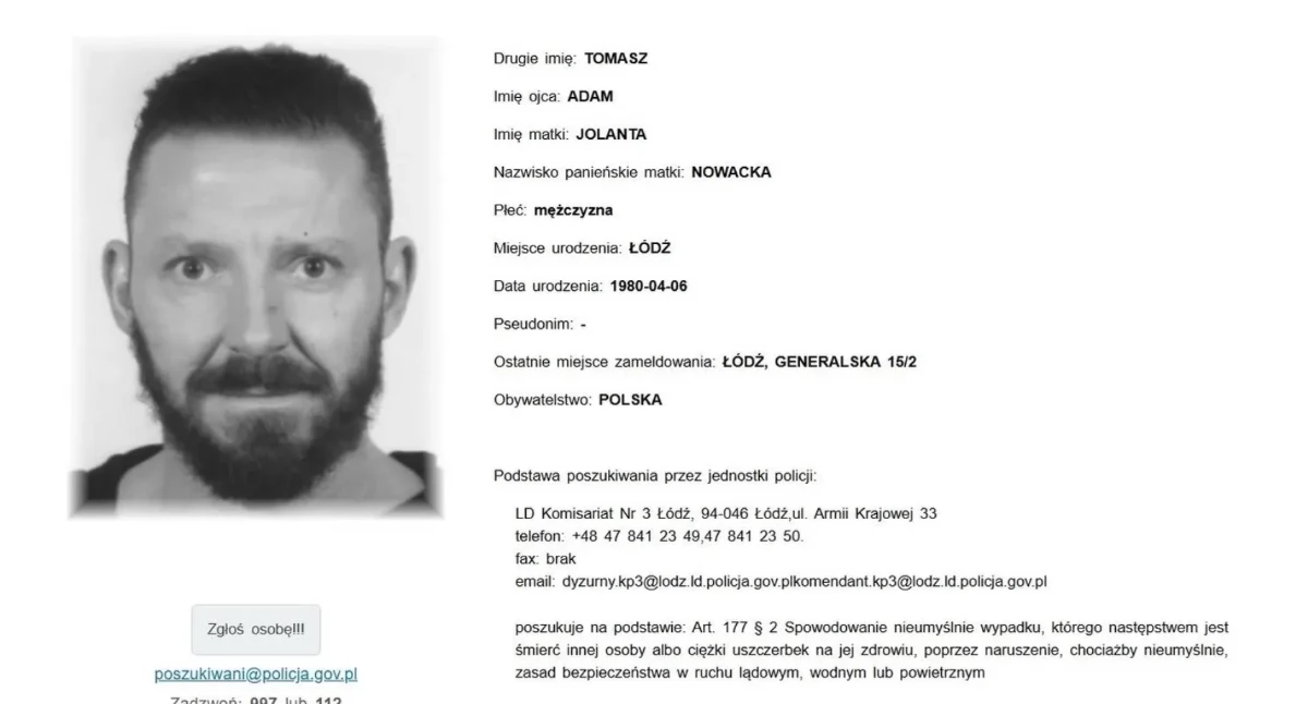 List gończy za adwokatem od 