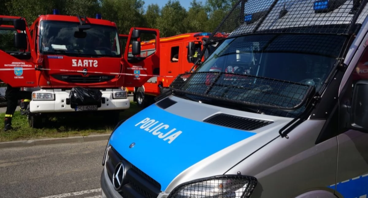 Autobus stanął w ogniu na Zakopiance