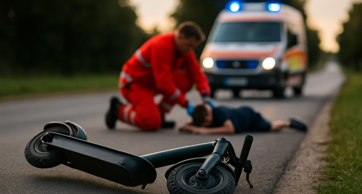 16-latek na hulajnodze zginął po zderzeniu z radiowozem