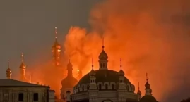 Zmasowany atak rosyjski na Kijów, Ławra Peczerska w &hellip;