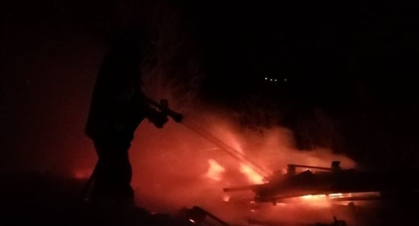 Pożar wysypiska w miejscowości Strojec