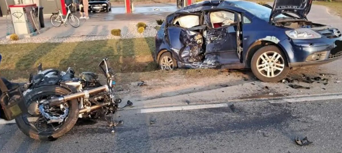Motocyklista ginie po zderzeniu z autem