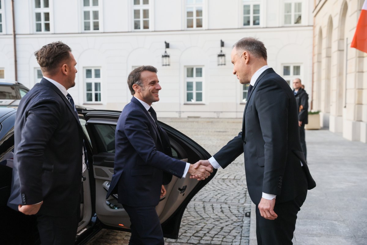 Emmanuel Macron w Warszawie