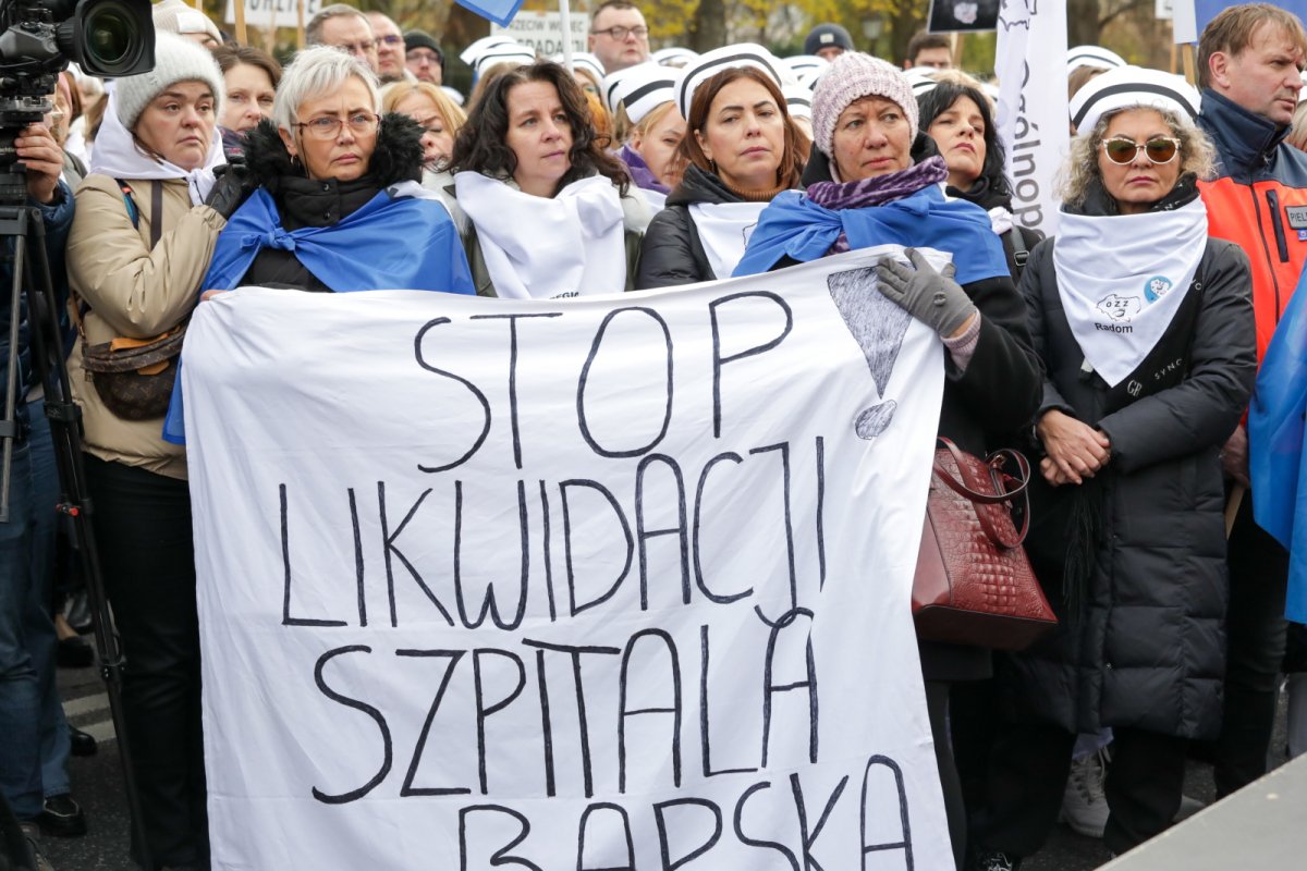 Krzyk pielęgniarek w sercu Warszawy: 