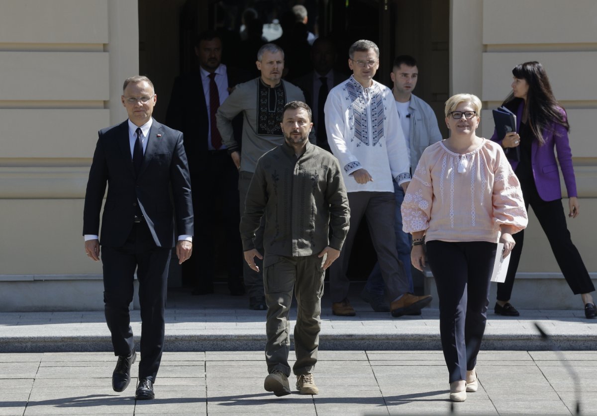Prezydent Duda świętował z Ukraińcami w Kijowie