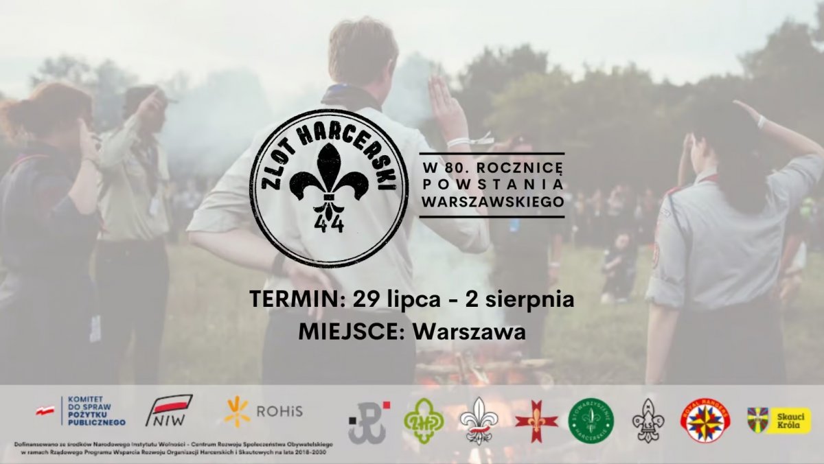 Harcerze ze zlotem w 80. rocznicę wybuchu Powstania Warszawskiego
