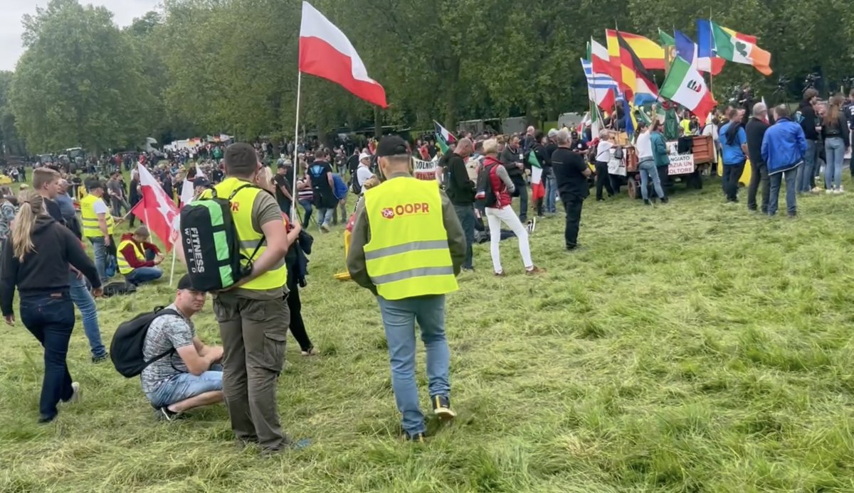 Protest rolników w Brukseli. 