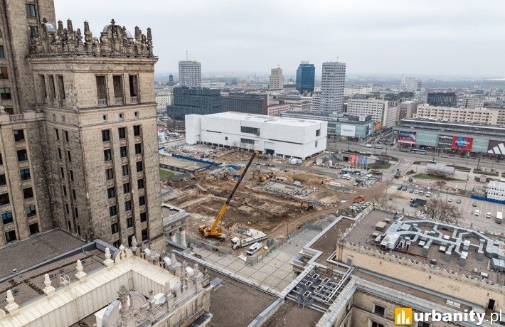 Plac Defilad będzie ekologiczny. Budują zbiorniki retencyjne
