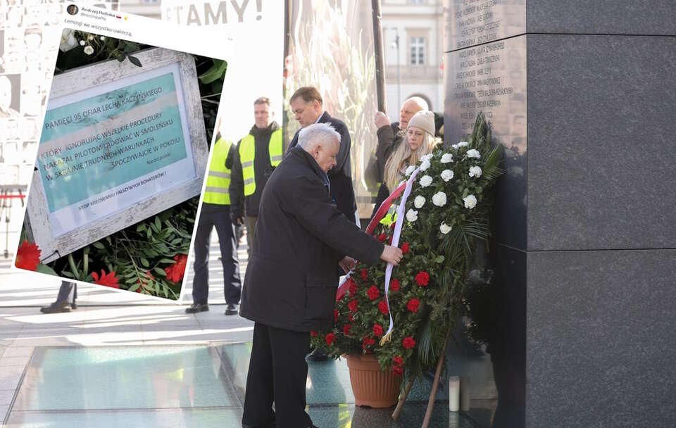 Politycy PiS popychani przez aktywistów na Miesięcznicy Smoleńskiej