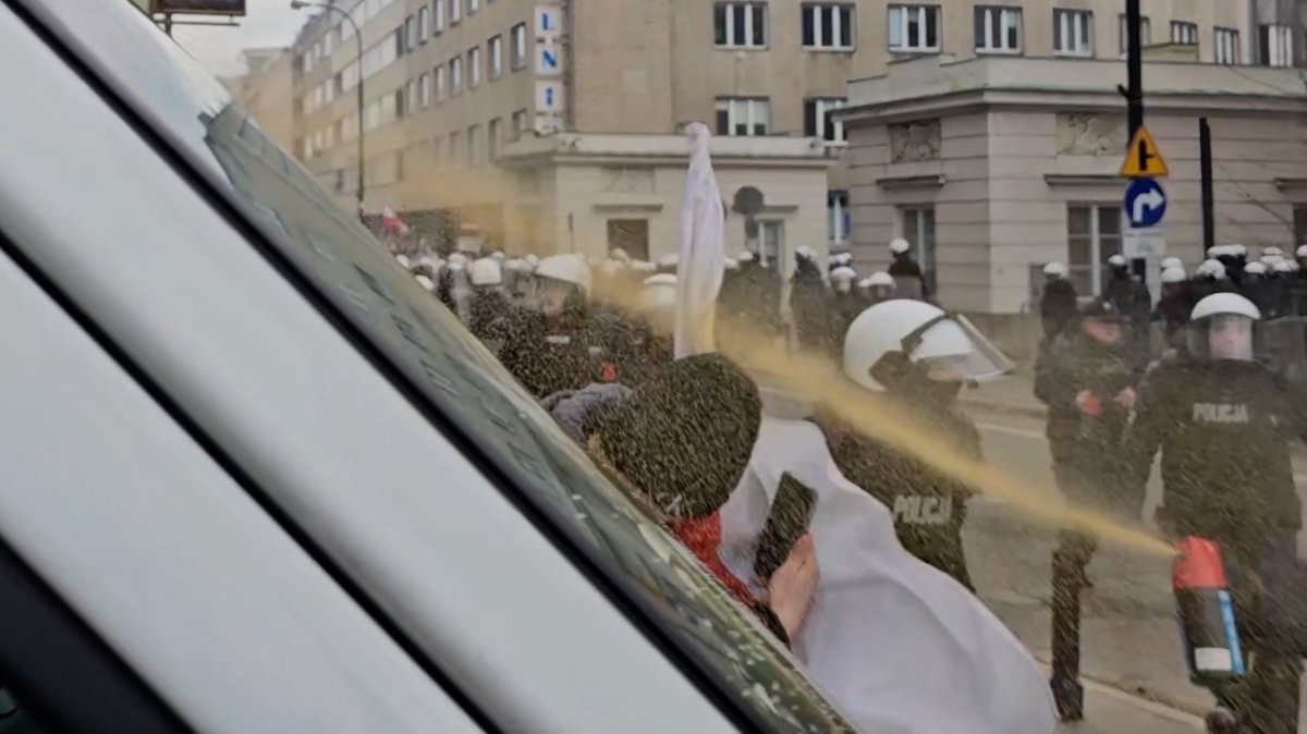 [WIDEO] Na Wiejskiej - policja użyła gazu - Protest rolników w Warszawie. Cz. 2
