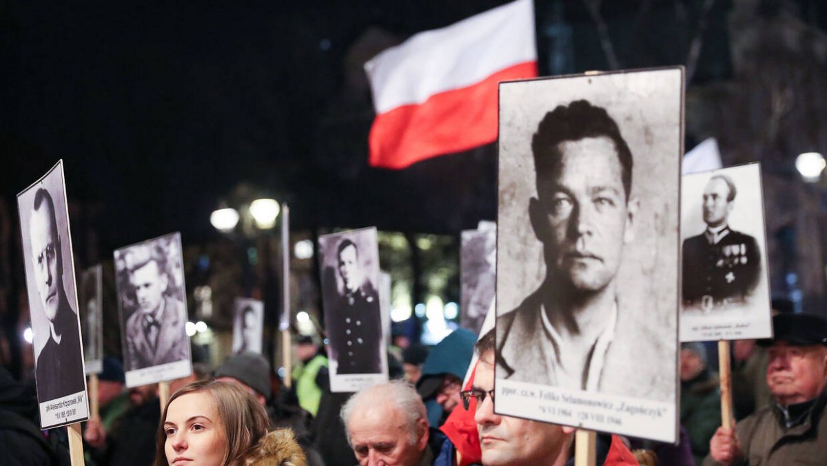 Uroczystości państwowe Narodowego Dnia Pamięci Żołnierzy Wyklętych w b. więzieniu na Mokotowie