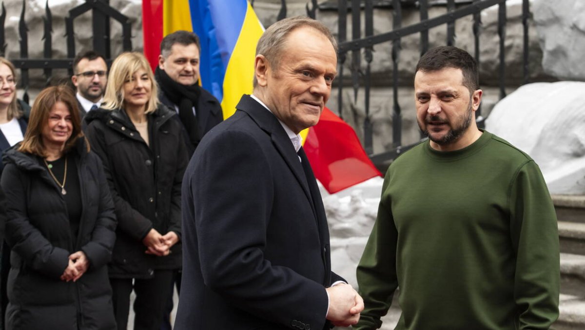 Prezydent Ukrainy po spotkaniu z Tuskiem. 