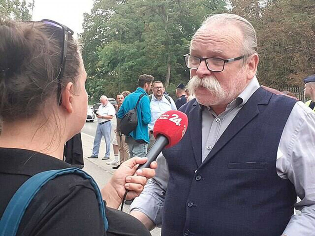 Protest pod siedzibą TVP Info