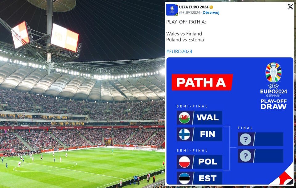 Polska na wyjeździe z Walią lub Finlandią w ewentualnym finale baraży