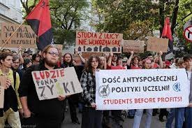 Protest studentów UW