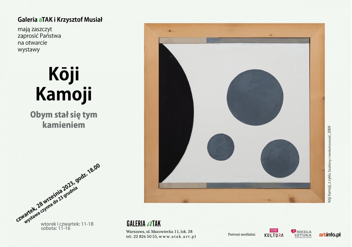 Nowa wystawa Koji Kamoji w Galerii aTak