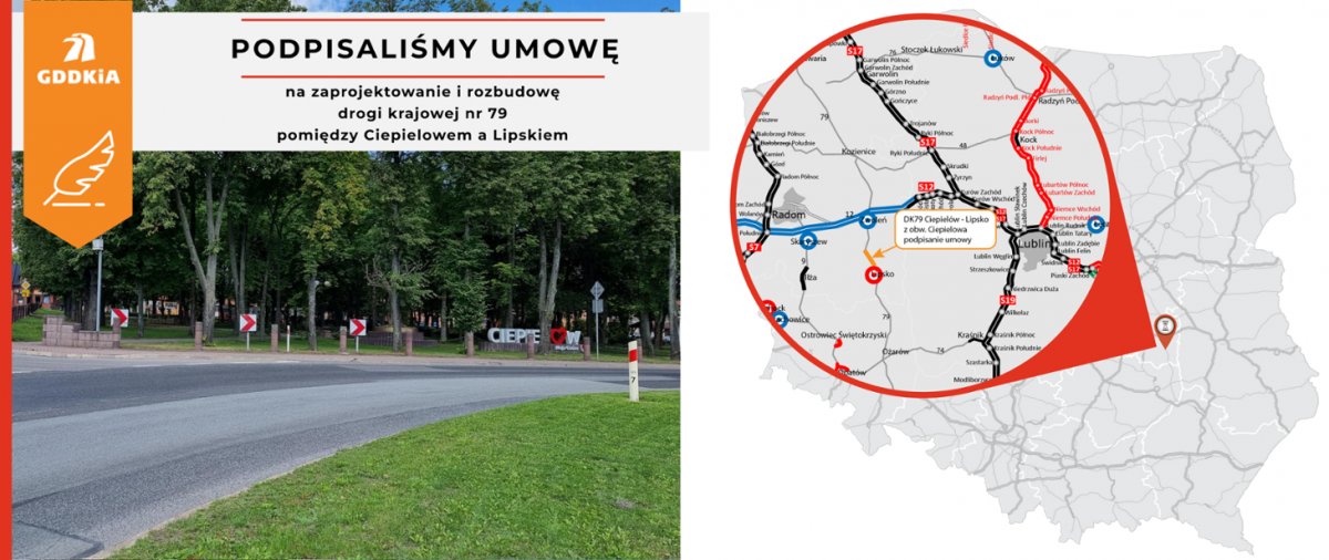 MI: Wybudujemy obwodnicę Ciepielowa i rozbudujemy DK79 na Mazowszu