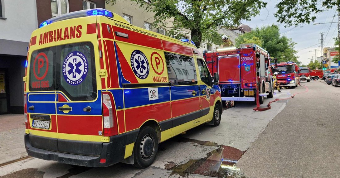 Wybuch w barze z kurczakami w Pruszkowie. 29-latek z poważnymi oparzeniami