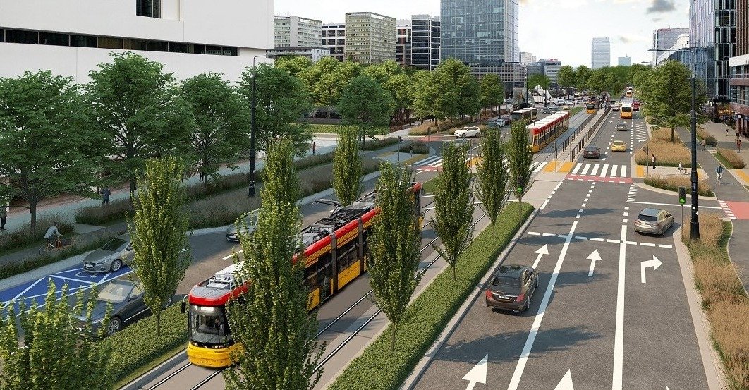 Marszałkowska się zmienia: zielone torowisko, nowe przejścia i więcej drzew