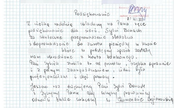 Gdyby nie jej czujność, oszuści by wygrali