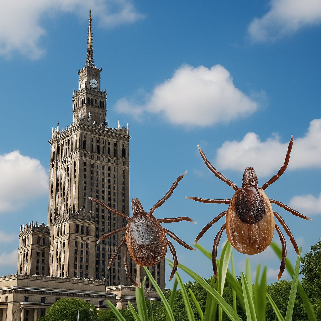 Miasto jest pełne kleszczy - nowe badanie na terenie Warszawy