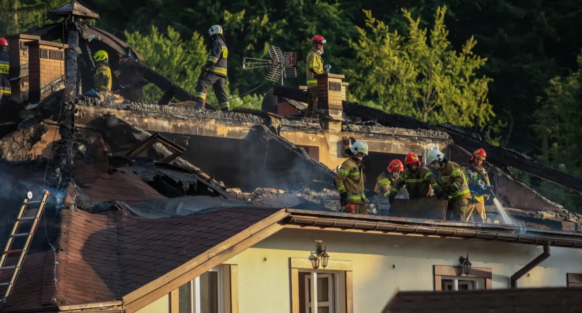 Pożar w sercu Wisły. Goście zdążyli uciec