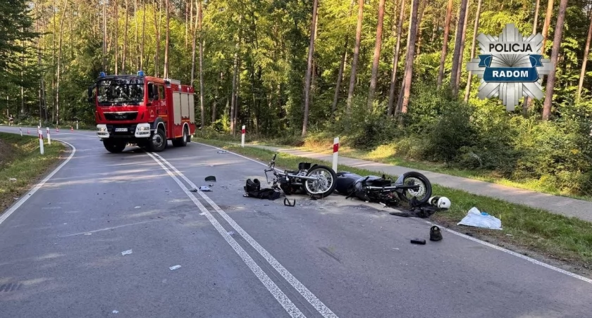  Zderzenie motocykli, nie żyje 65-latek