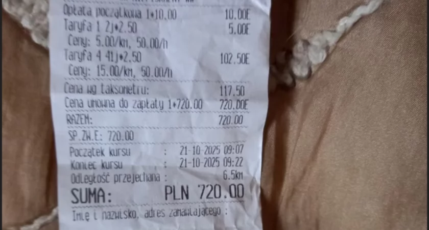  720 zł za 6 kilometrów! Warszawski „taksówkarz” naciągnął seniorkę