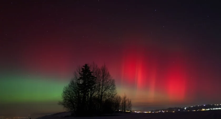 Zorza polarna nad Mazowszem jak z Arktyki!