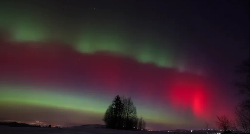 Zorze polarne nad Warszawą były cudem. Teraz taki widok stanie się rzadkością