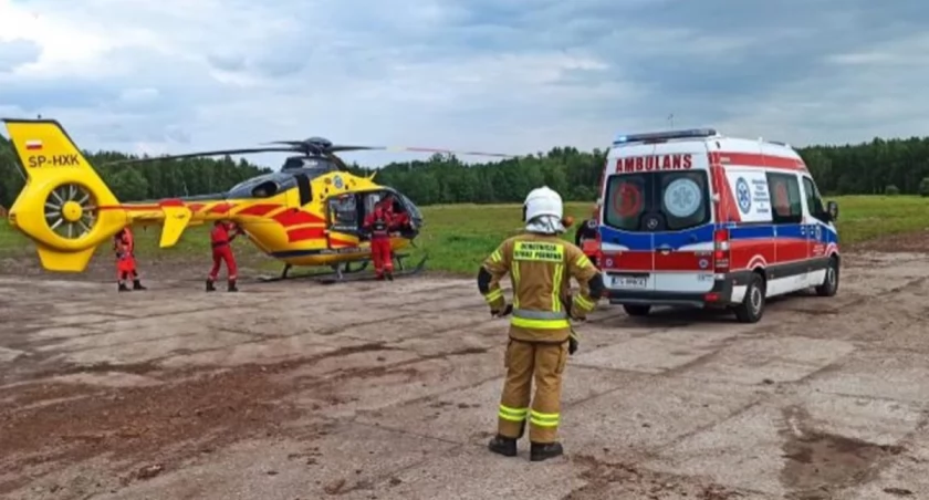 Wypadek nastolatków na hulajnodze. Lądował śmigłowiec LPR