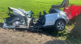 Audi uderzyło w drzewo. Dwie osoby nie żyją