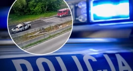 Sekundy od tragedii. Auto stanęło w ogniu tuż po pot&hellip;