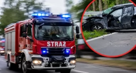 Groźny wypadek w Wesołej. Strażacy ratowali uwięzion&hellip;
