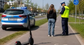 Szok w Mławie! 16-latka na hulajnodze miała prawie promil