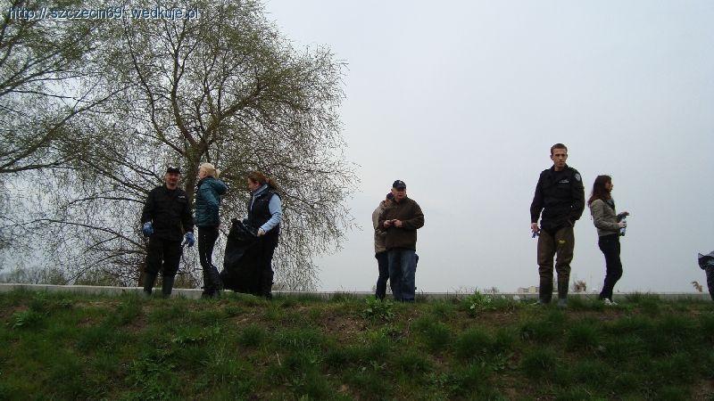 Sprzątanie łowiska Odra - Kamienie Szczecin 05.04.2014