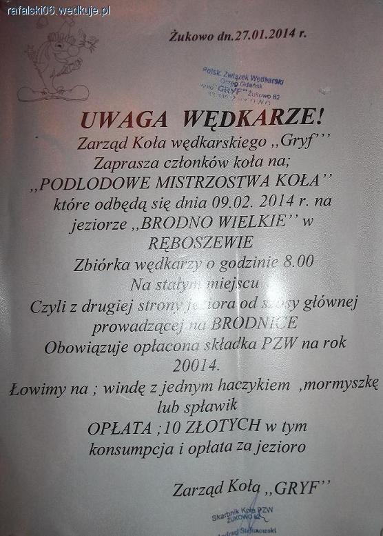Mistrzostwa Podlodowe 2014. 082 Gryf Żukowo.