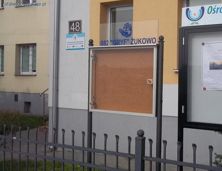 Tablica informacyjna dla koła Wędkarskiego 082 Gryf Żukowo