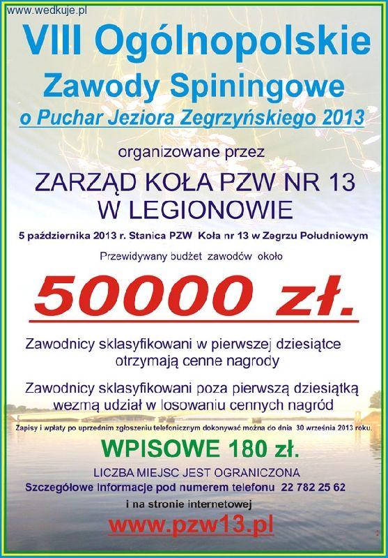 VIII Ogólnopolskie Zawody Spinningowe 05.10.13