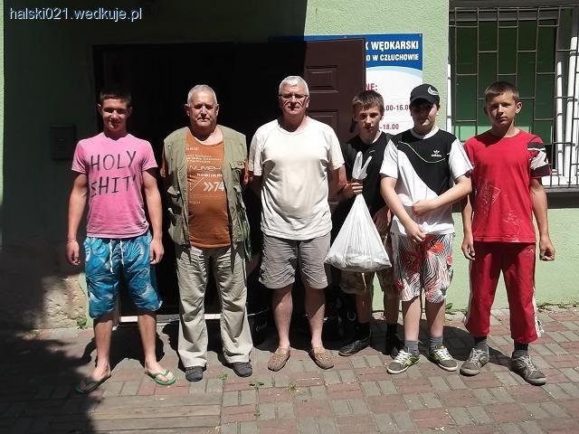 Szkółka wędkarska z Barkowa na przystani w Człuchowie