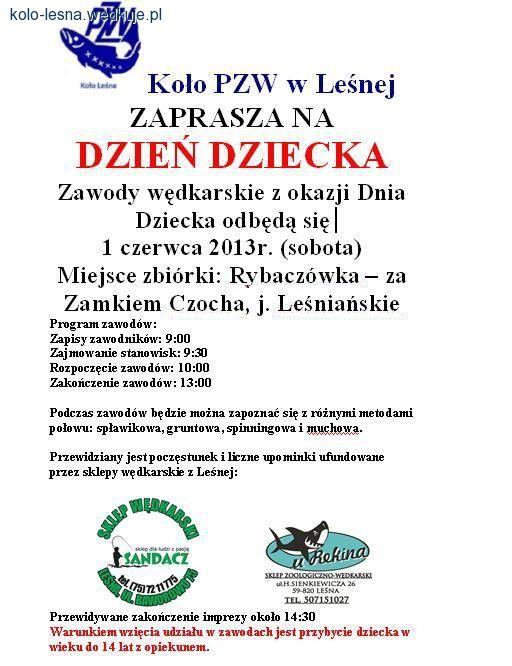 Zawody z okazji Dnia Dziecka-Zb.Leśnieński 01.06.13 