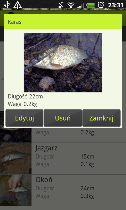 Pomocnik wędkarza - Android