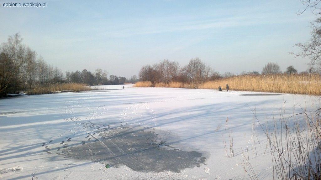 Pierwszy lód nad Jeziorem Piwonińskim Styczeń 2012