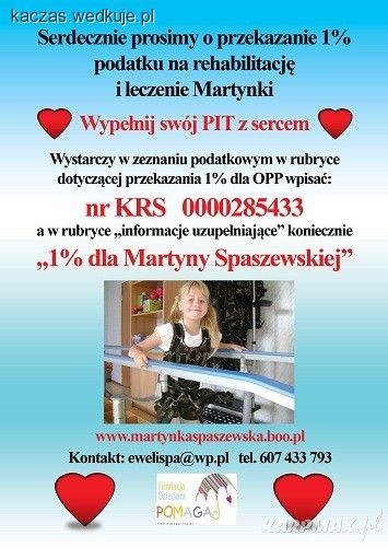 1 % dla Martynki Spaszewskiej - każdy może pomóc