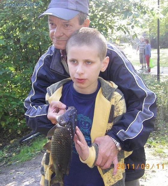 Niepełnosprawne dzieci na łowisku Żbik 11.09.11