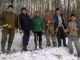Jezioro Słupno-wykonanie stanowisk dla wędkarzy.
