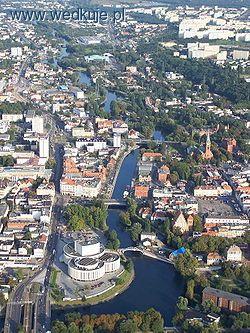 Rzeka Brda w centrum Bydgoszczy