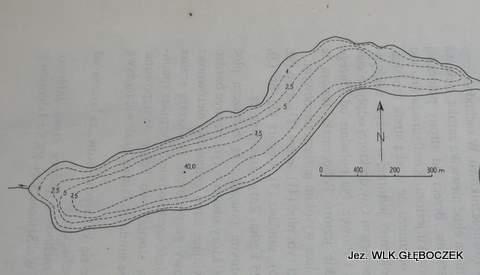 Jezioro Głęboczek - plan batymeryczny