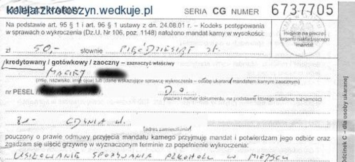 Mandaty za wykroczenia wędkarskie