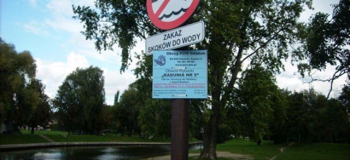 Zakaz połowu w rzece Raduni !!!